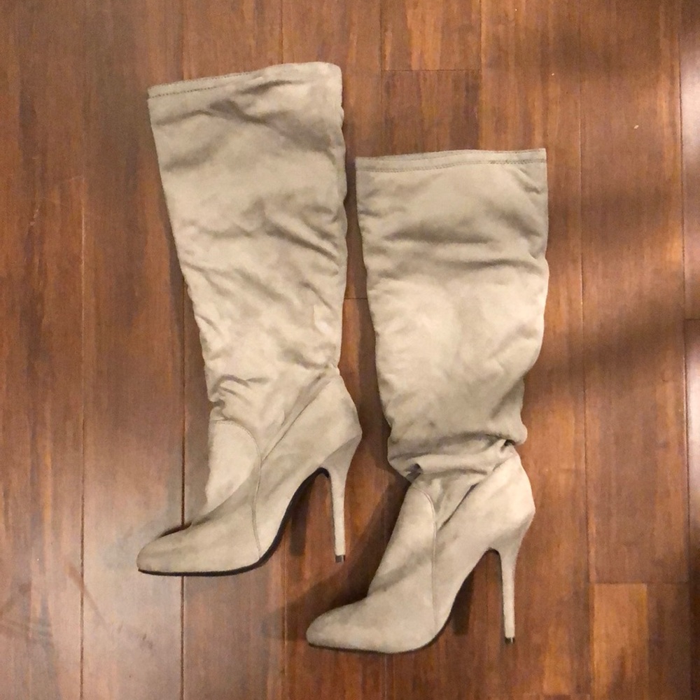 Grey Suede Boots
